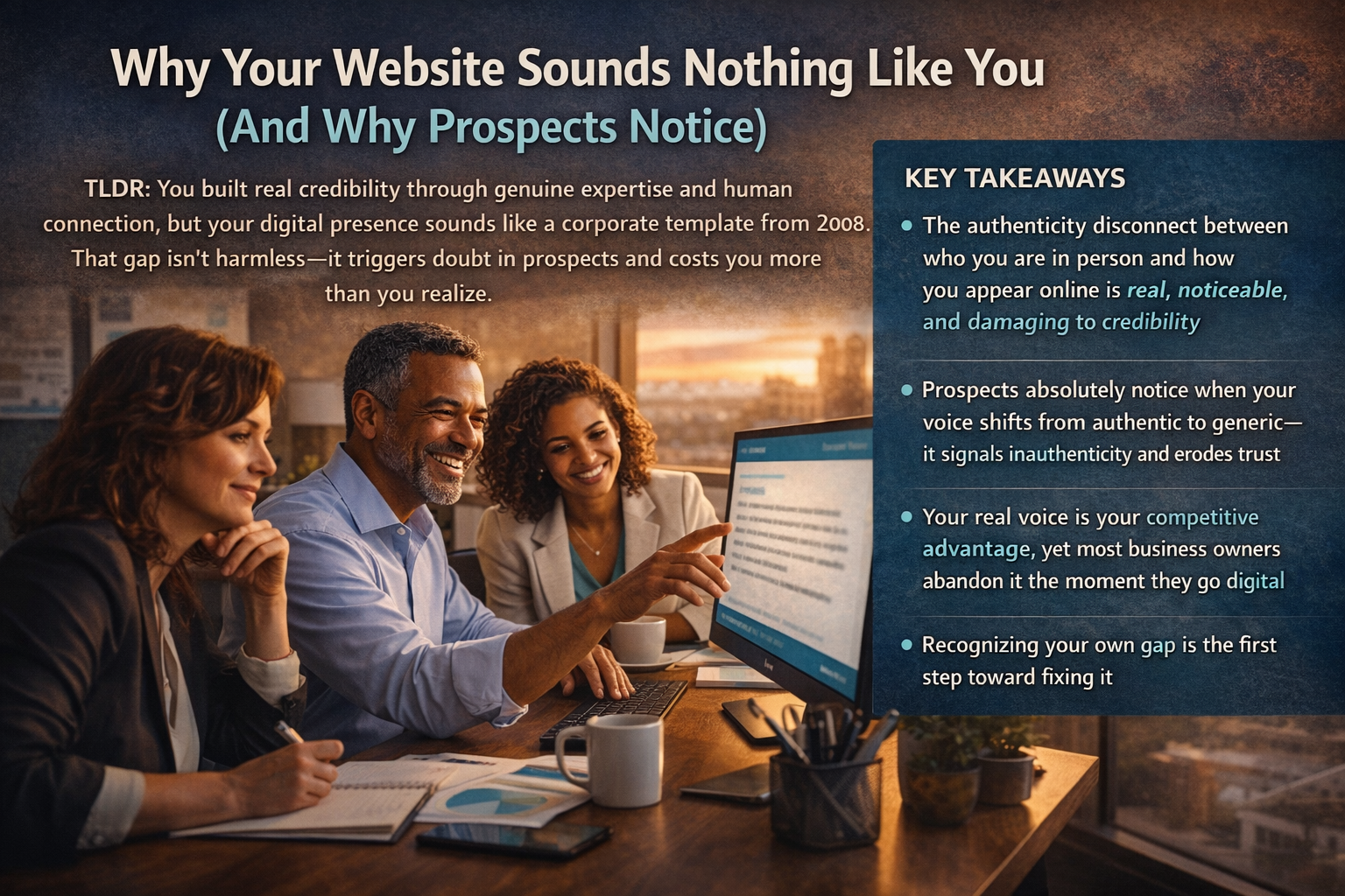 Why Your Website Sounds Nothing Like You (And Why Prospects Notice)